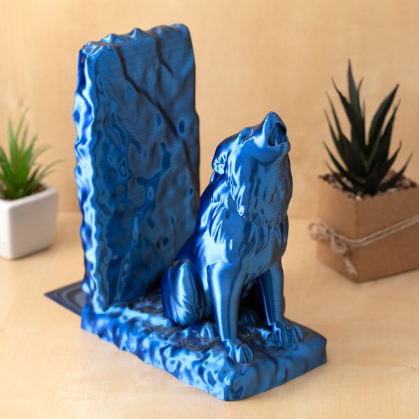 Držalo za knjige - bookend - Volk - silk modra, črna