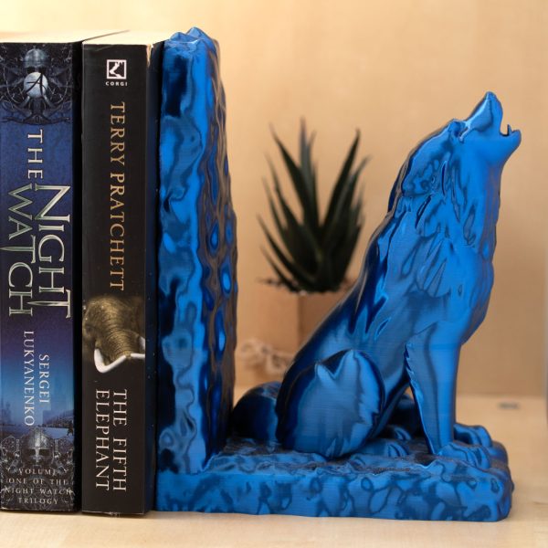 Držalo za knjige - bookend - Volk - silk modra, črna