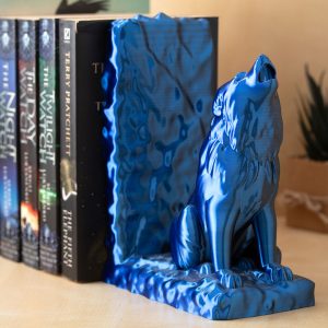 Držalo za knjige - bookend - Volk - silk modra, črna