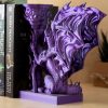 Držalo za knjige - bookend - zmaj - silk vijolična, črna