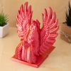 Držalo za knjige - bookend - feniks - silk zlata, rdeča