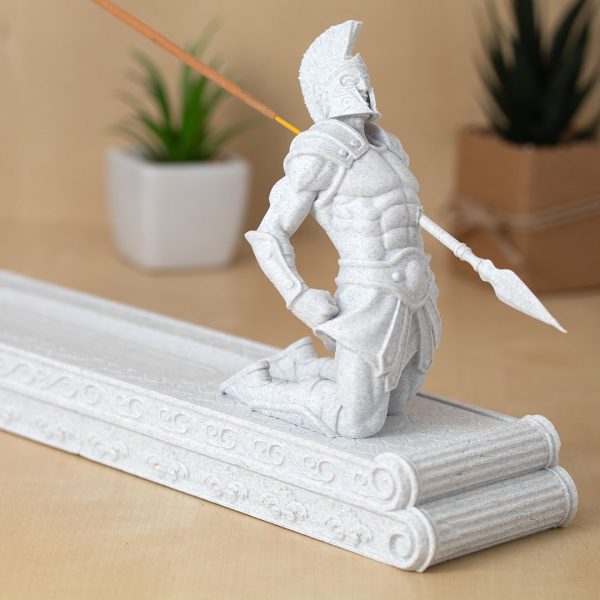 Podstavek za dišeče palčke - preboden Špartanec - marmor